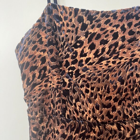 Lulu's Leopard Print Velvet Mini Dress Size Medium M - Picture 6 of 9